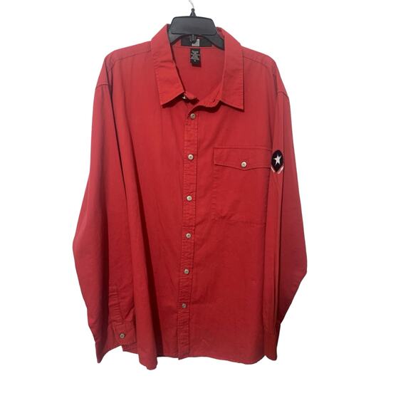 Marithe' Francois Girbaud Button up Long SL Military Inspired Mens Shirt XL - Picture 2 of 16